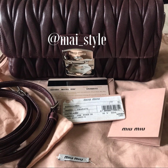 Miu Miu Handbags - Authentic Miu Miu Matelasse Crossbody/Clutch